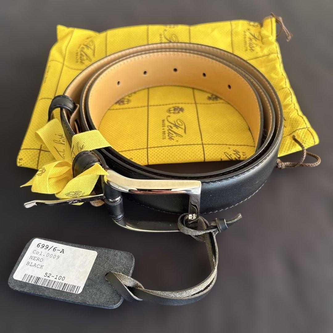 フェリージ　ブラックベルト 699/6-A 保管袋付き