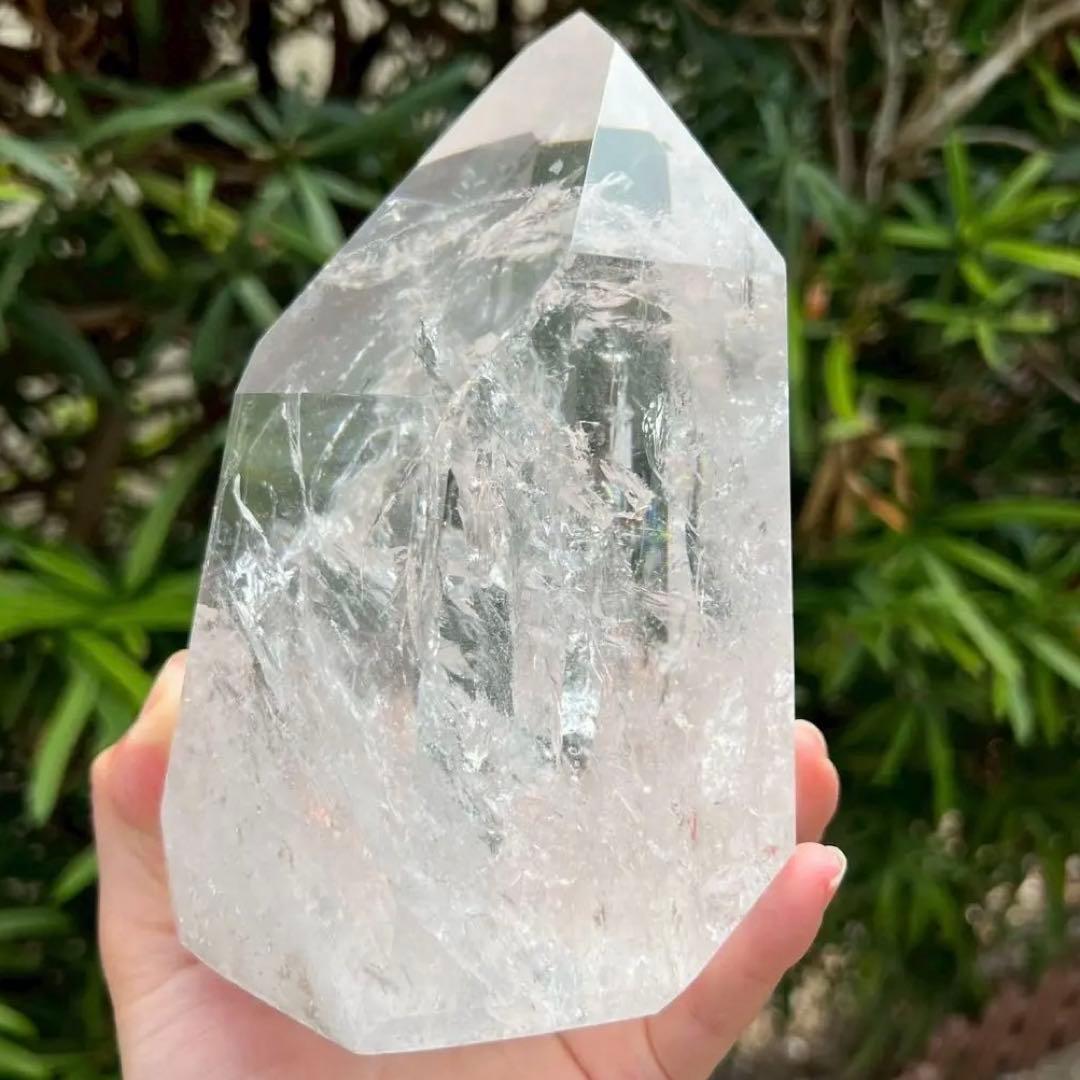 ✳️☆幻宝☆極品極上ハイパワー水晶☆レインボー レムリアンシード 六角柱 天然石