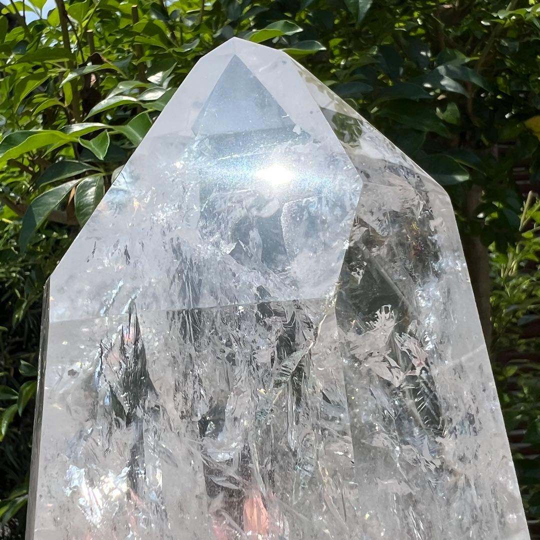 ✳️☆幻宝☆極品極上ハイパワー水晶☆レインボー レムリアンシード 六角柱 天然石