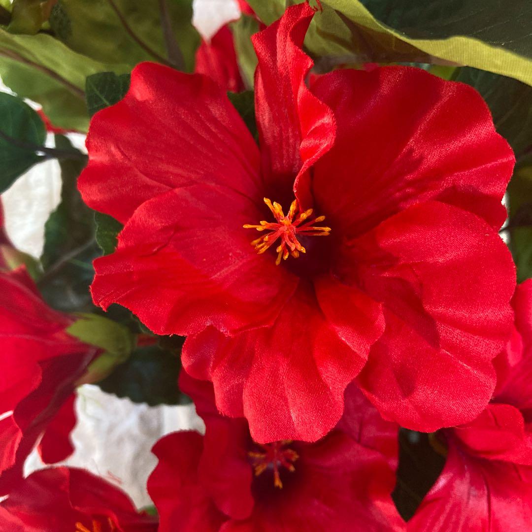 光触媒　人工観葉植物　ウォールグリーン   造花　インテリア　ハイビスカス69