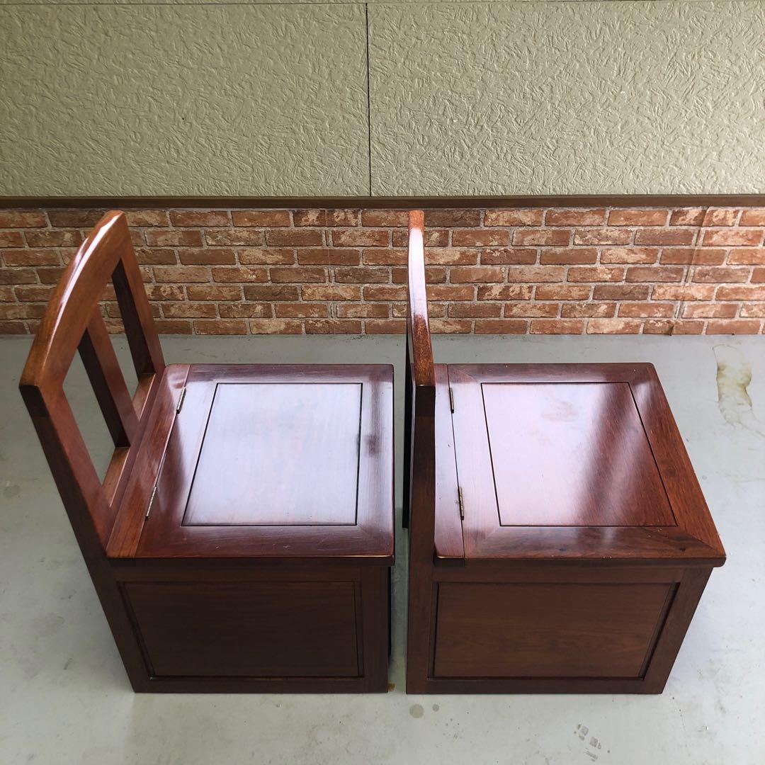 民藝家具　囲炉裏チェア(1/2)　座面下収納・引出し付き