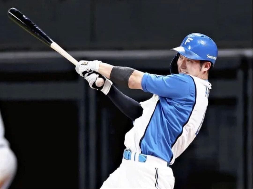 日本ハムファイターズ 淺間大基 #8　バット NPBマーク 支給品　実使用