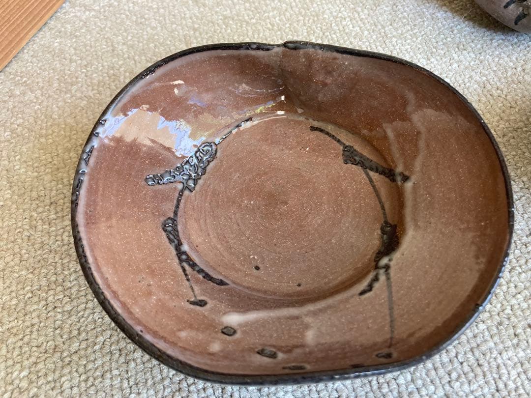 【共箱有り　美品】中里隆 作 唐津焼 絵粉引蛤向付　　5客セット