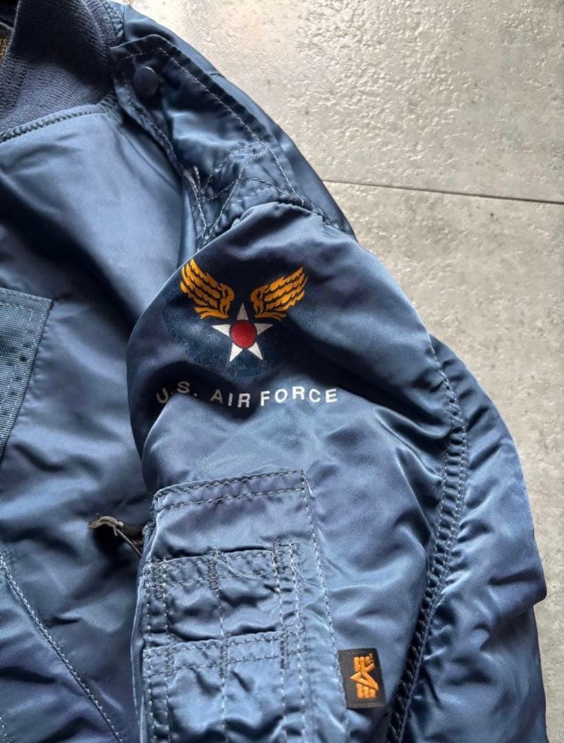 90s USA製　ALPHA MA-1 L-2A フライトジャケットヴィンテージ
