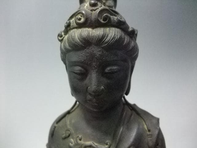 値下げ可能　高村光雲 聖観音 菩薩 銅製 ブロンズ像