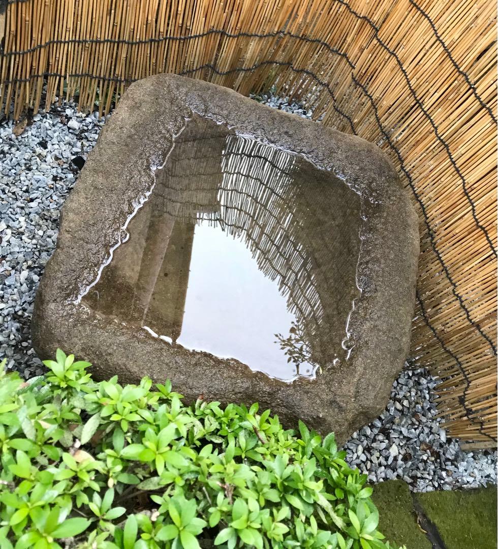 【天然石・水鉢・石鉢・手水鉢・蹲】自然石苔玉水石庭園造園庭石バードバスオブジェ