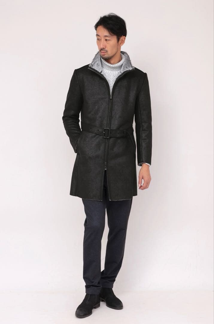 HIGH STREET フェイクムートンスタンドコート