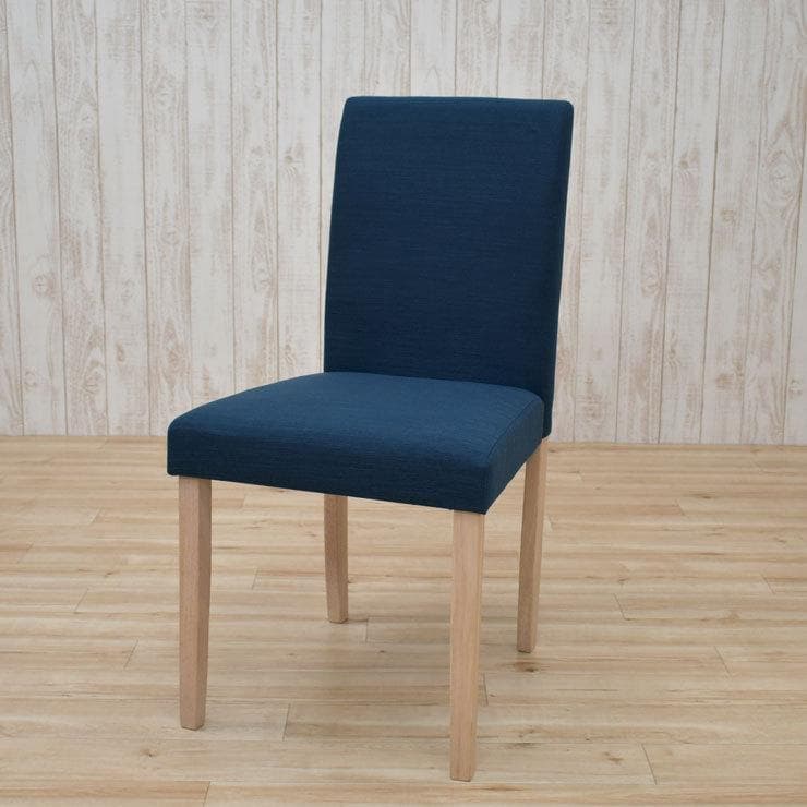 TR DC FAB　6脚　ダイニングチェア　ネイビー＊ナチュラル　ファブリック
