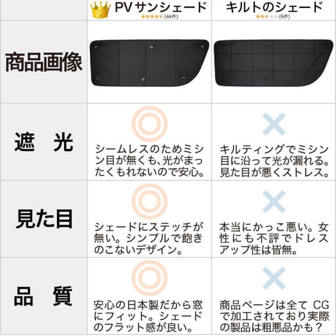 趣味職人　ハイエース　PVサンシェード フルセット　マジック吸盤付き