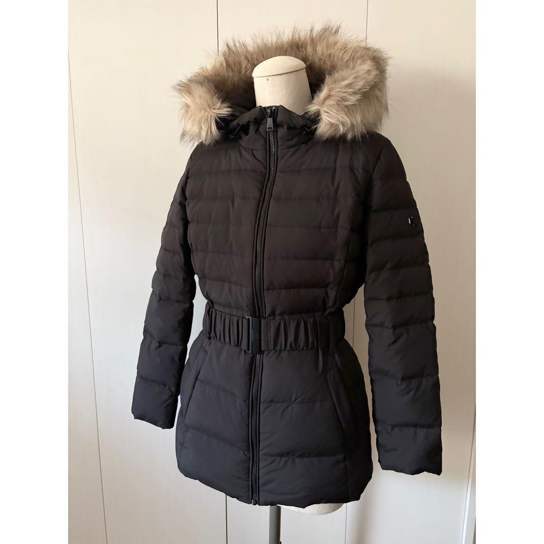 ローレンラルフローレン ダウンジャケット ベルト　黒　ブラック　ファー　フード