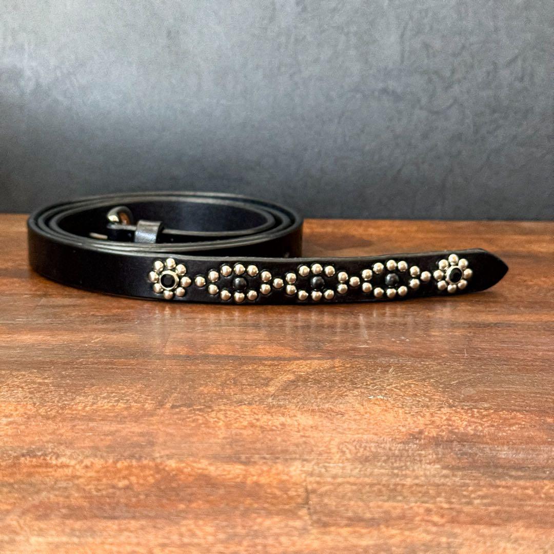 スタッズナローベルトフラワーチェーン18mm