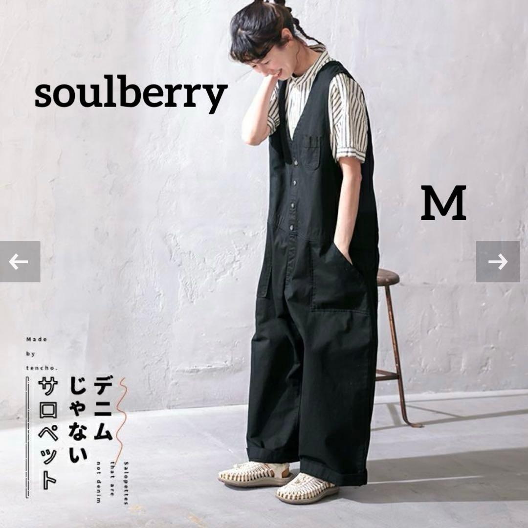 極美品★soulberry ソウルベリー　デニムじゃないサロペット