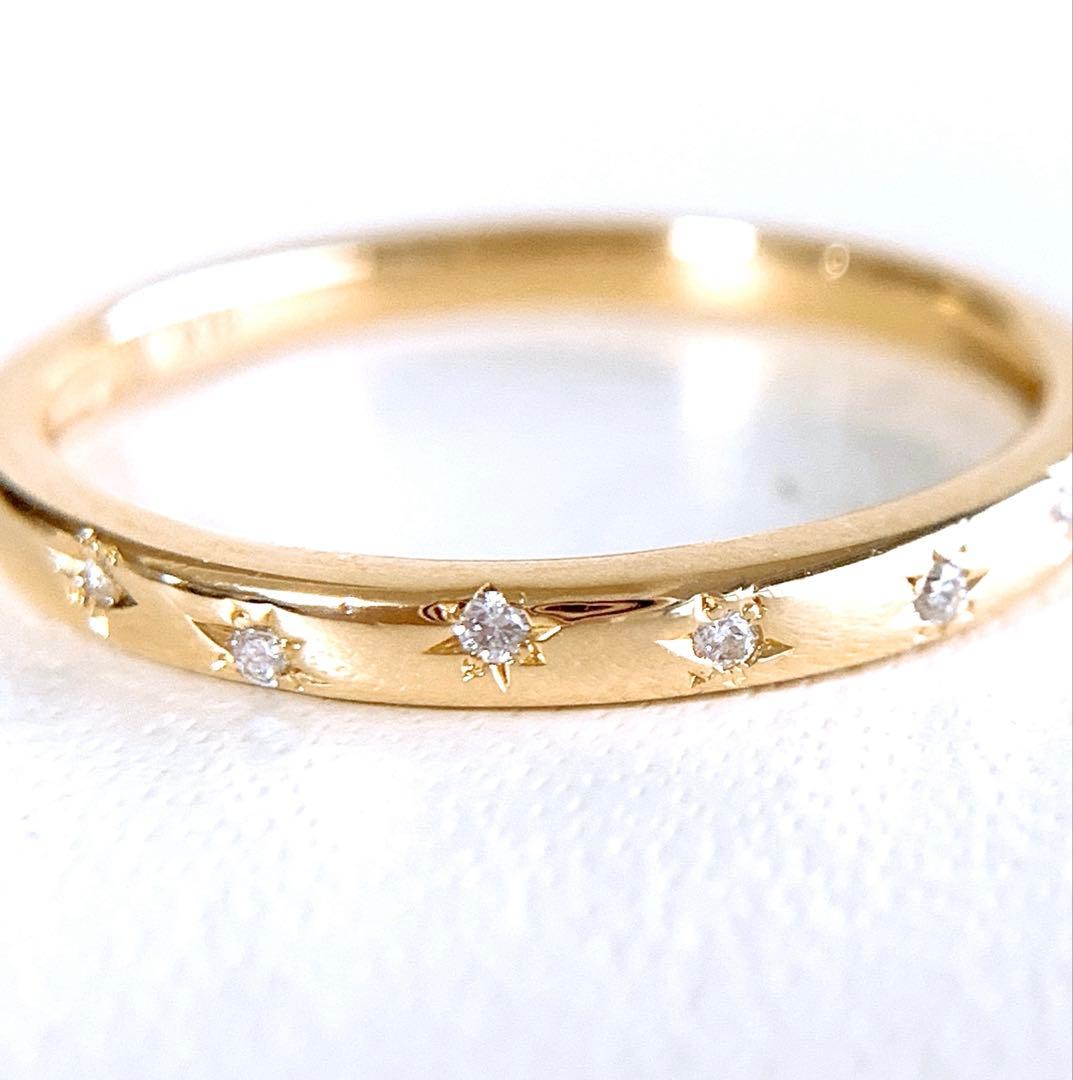 約2g✨VENDOME AOYAMA❗️k18YG 星留め　ダイヤモンドリング