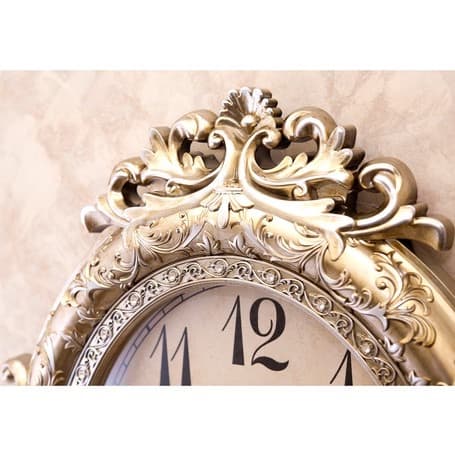 【壁掛時計】ビクトリアンパレス ウォールクロック ネグレスコ アンティーク 無音