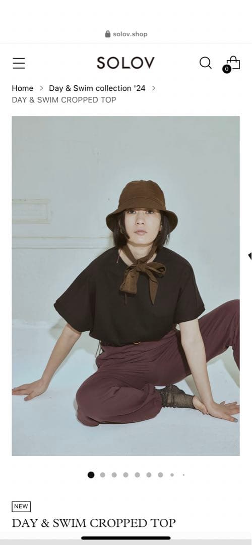 【bbbさまご決定】SOLOV DAY & SWIM CROPPED TOP