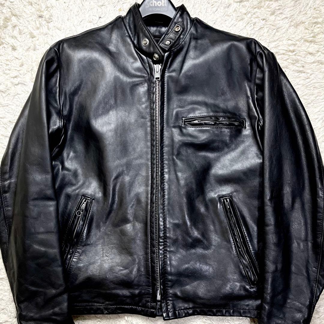 美品/2way/ライナー✨ショット シングルライダース レザージャケット 141