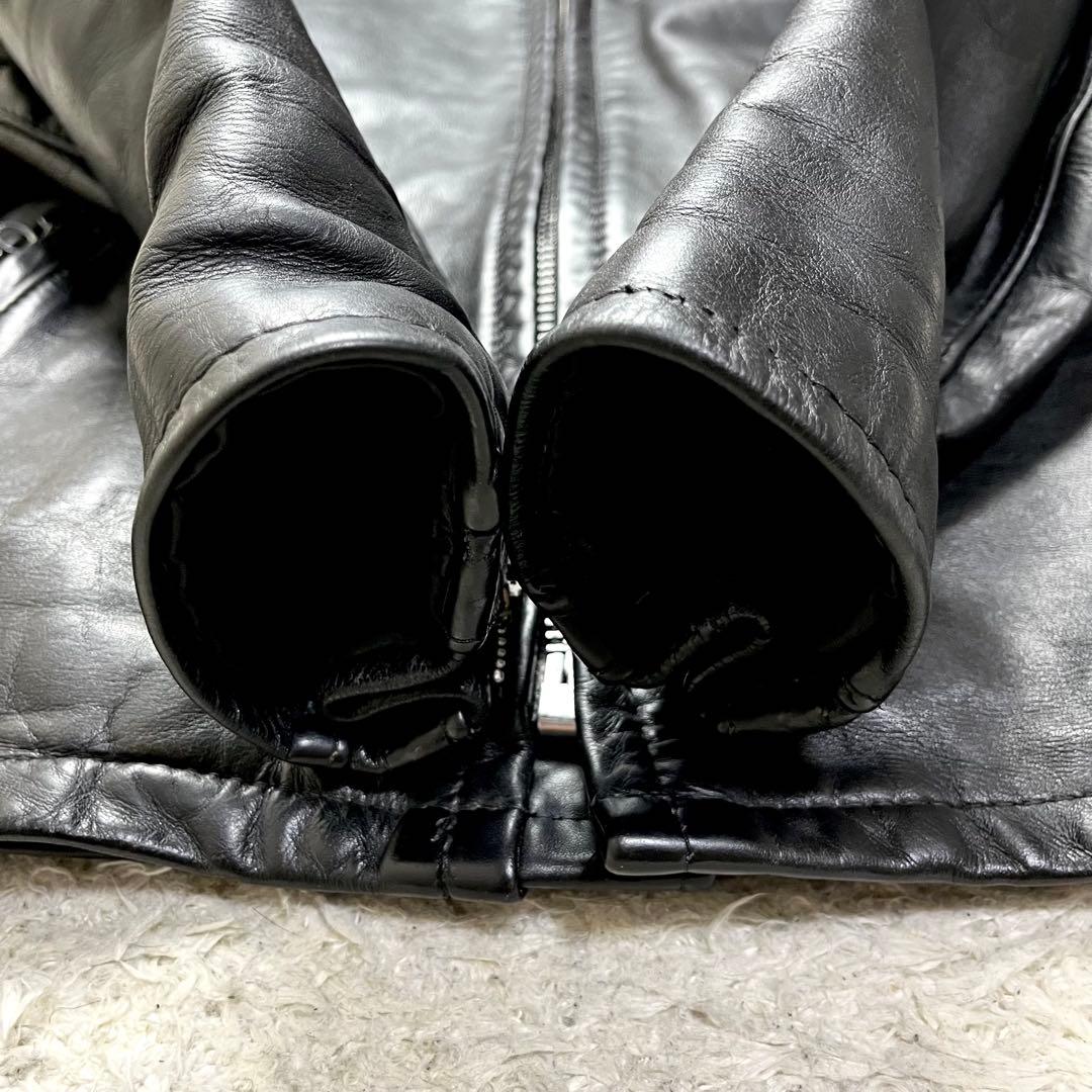 美品/2way/ライナー✨ショット シングルライダース レザージャケット 141