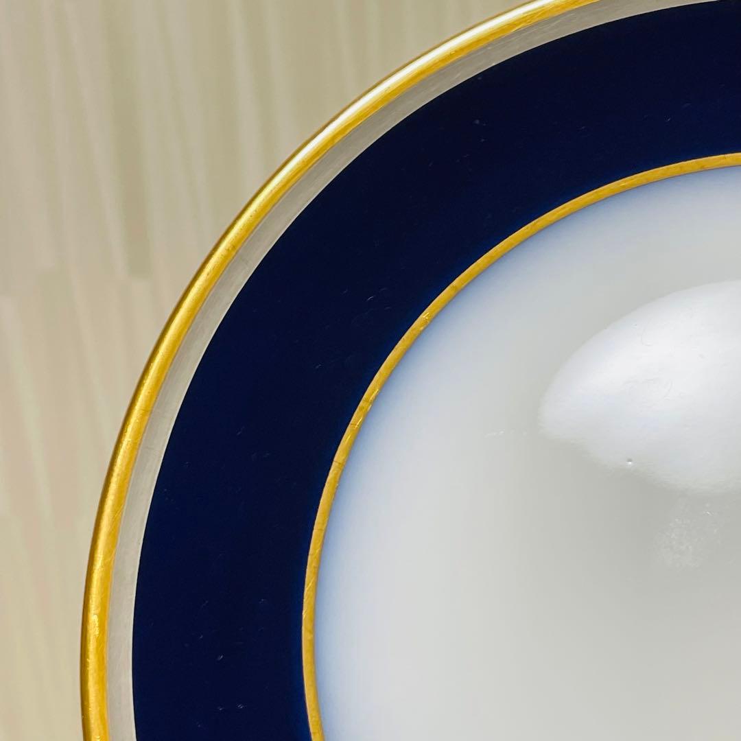 大倉陶園 OKURA 金彩 瑠璃 皿 プレート 4枚セット 直径16.7cm