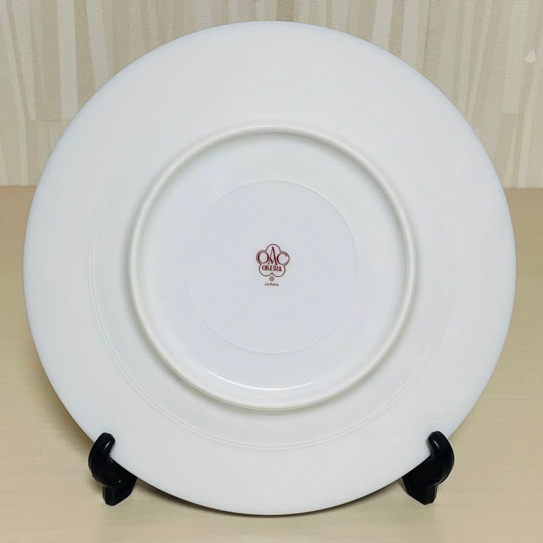 大倉陶園 OKURA 金彩 瑠璃 皿 プレート 4枚セット 直径16.7cm