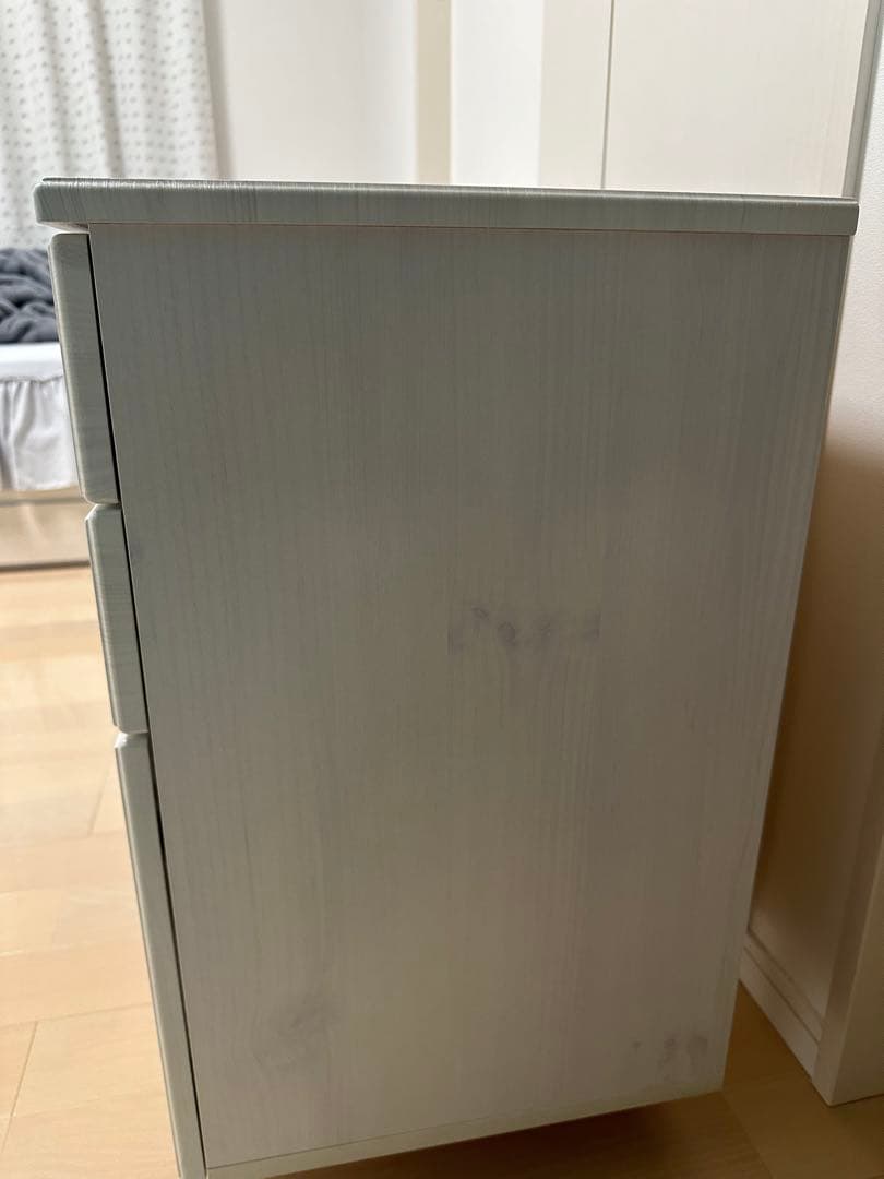 ホワイト ドレッサー ミラー付き コンパクト