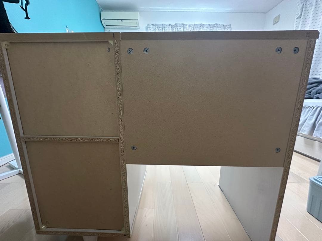 ホワイト ドレッサー ミラー付き コンパクト