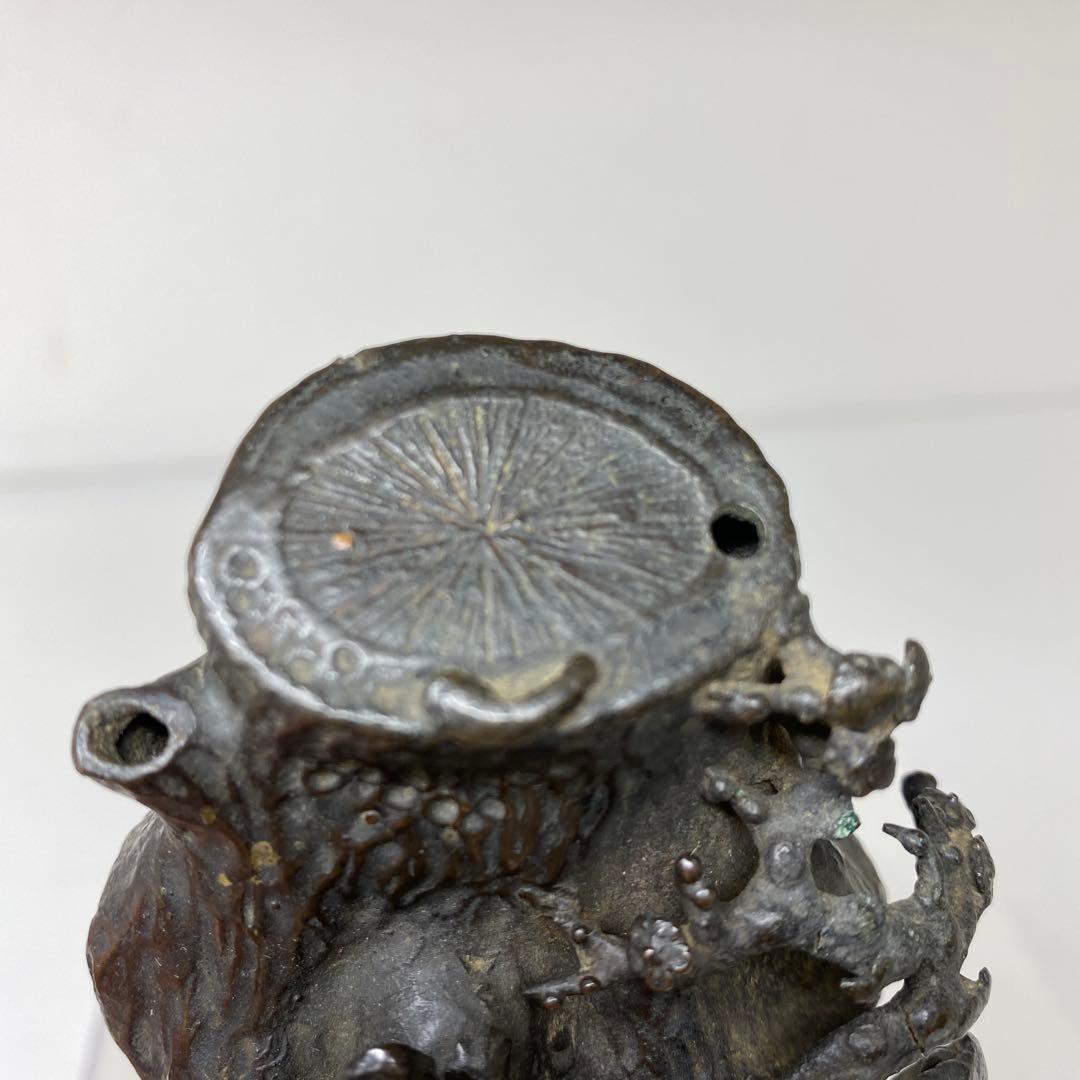 古銅　木に蛙　水滴　115g タエカ　東さ7-1124☆2F