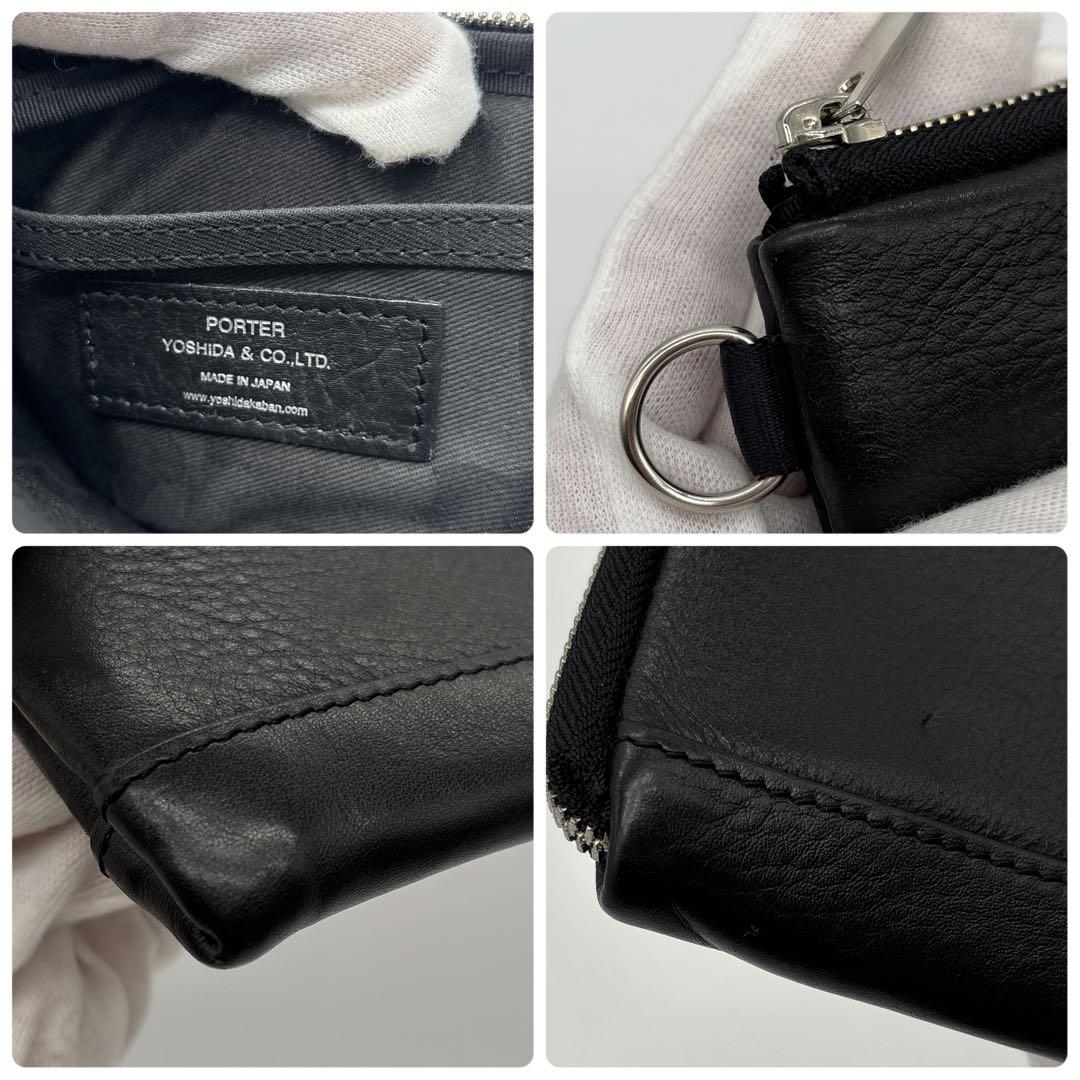 未使用級✴︎ PORTER DELIGHTレザー ブラック L字ファスナー