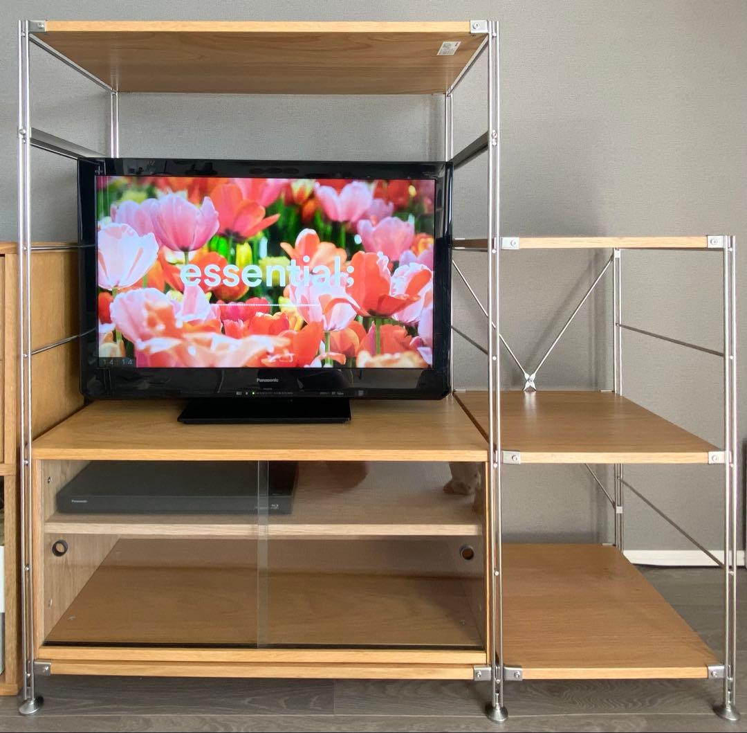 【週末セール！】無印良品/ステンレスユニットシェルフ オーク材