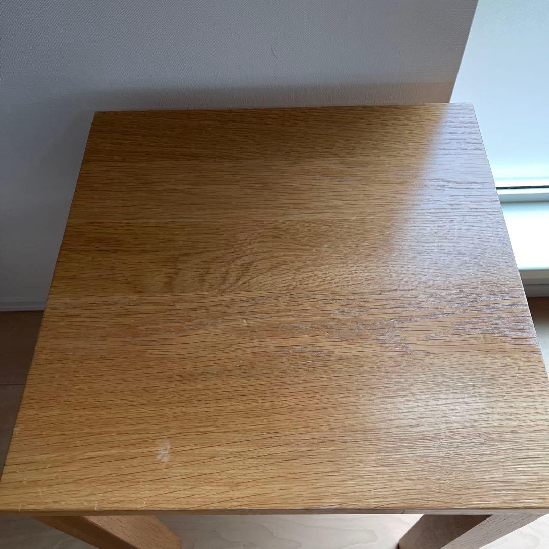 無印良品 オーク無垢材 サイドテーブル ベンチ スツール 椅子 チェア ②