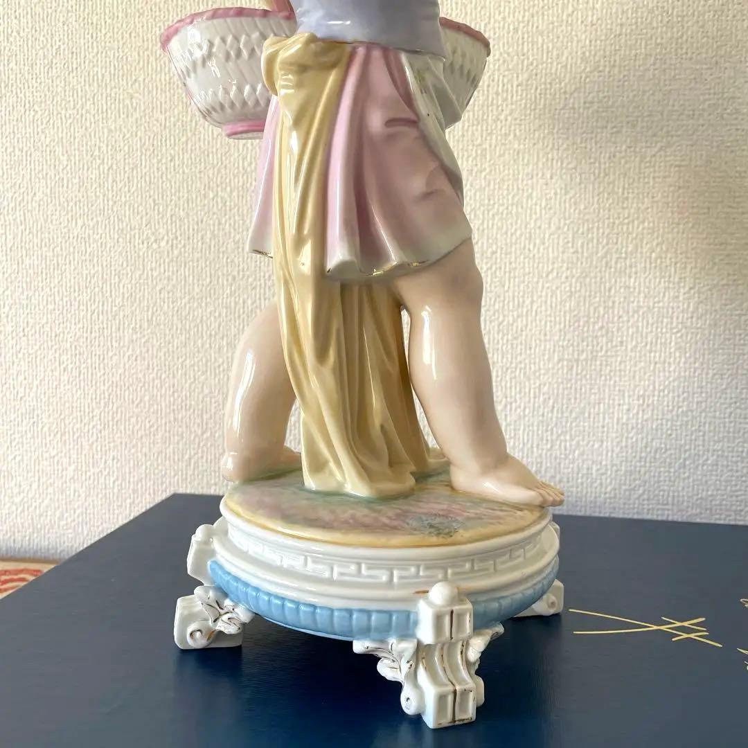 ＊バスケットを持つ少女＊・高さ３７.５cm・Meissen・