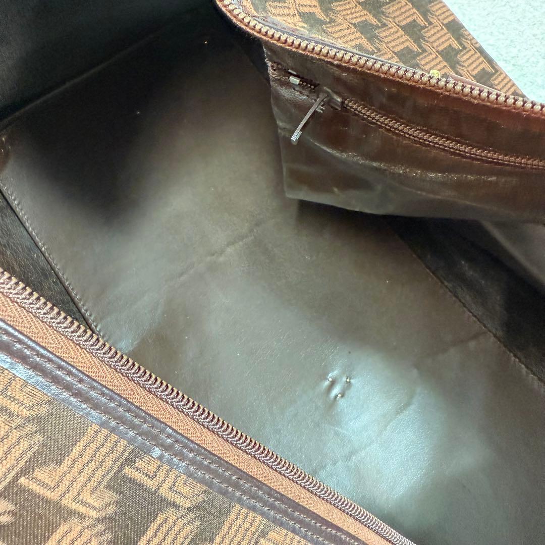 【レア】大容量　ランバン　LANVIN モノグラム　ボストンバッグ　ブラウン