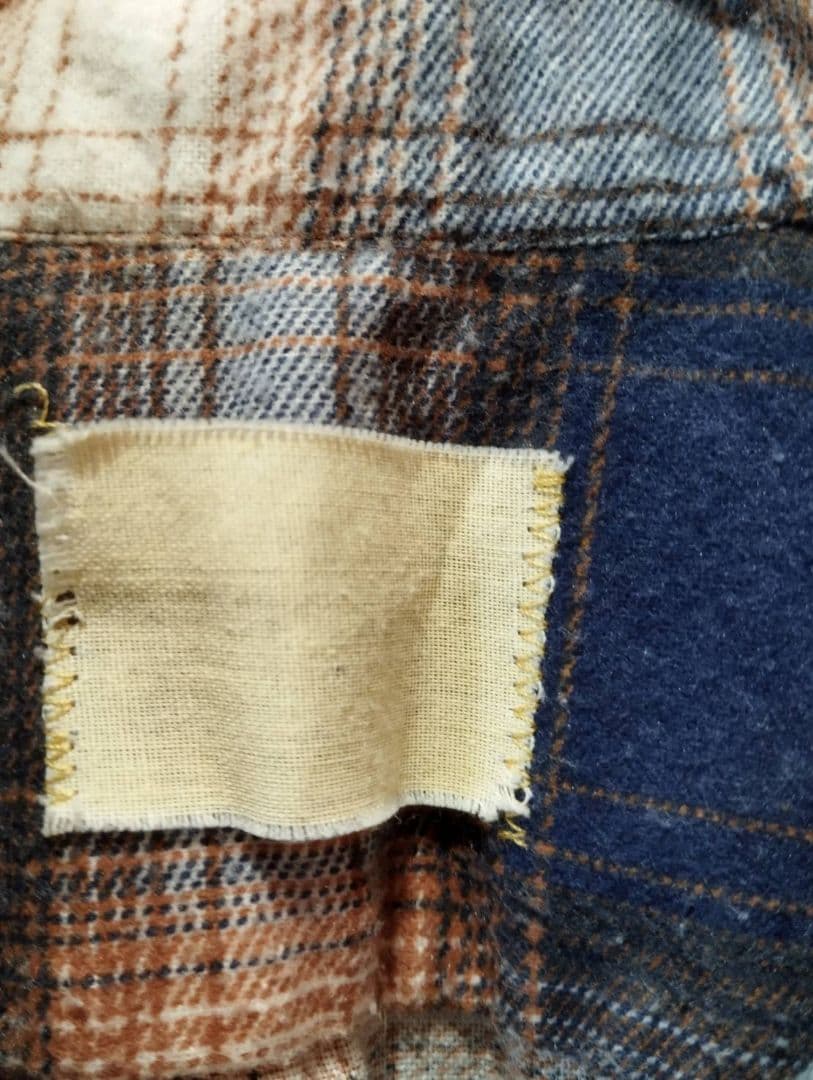 Sears オンブレチェック　プリントネルシャツ　カート　コバーン