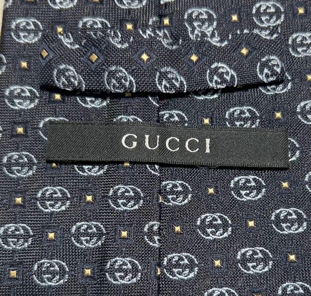 GUCCI ネクタイ ハイブランド GG柄 刺繍 光沢