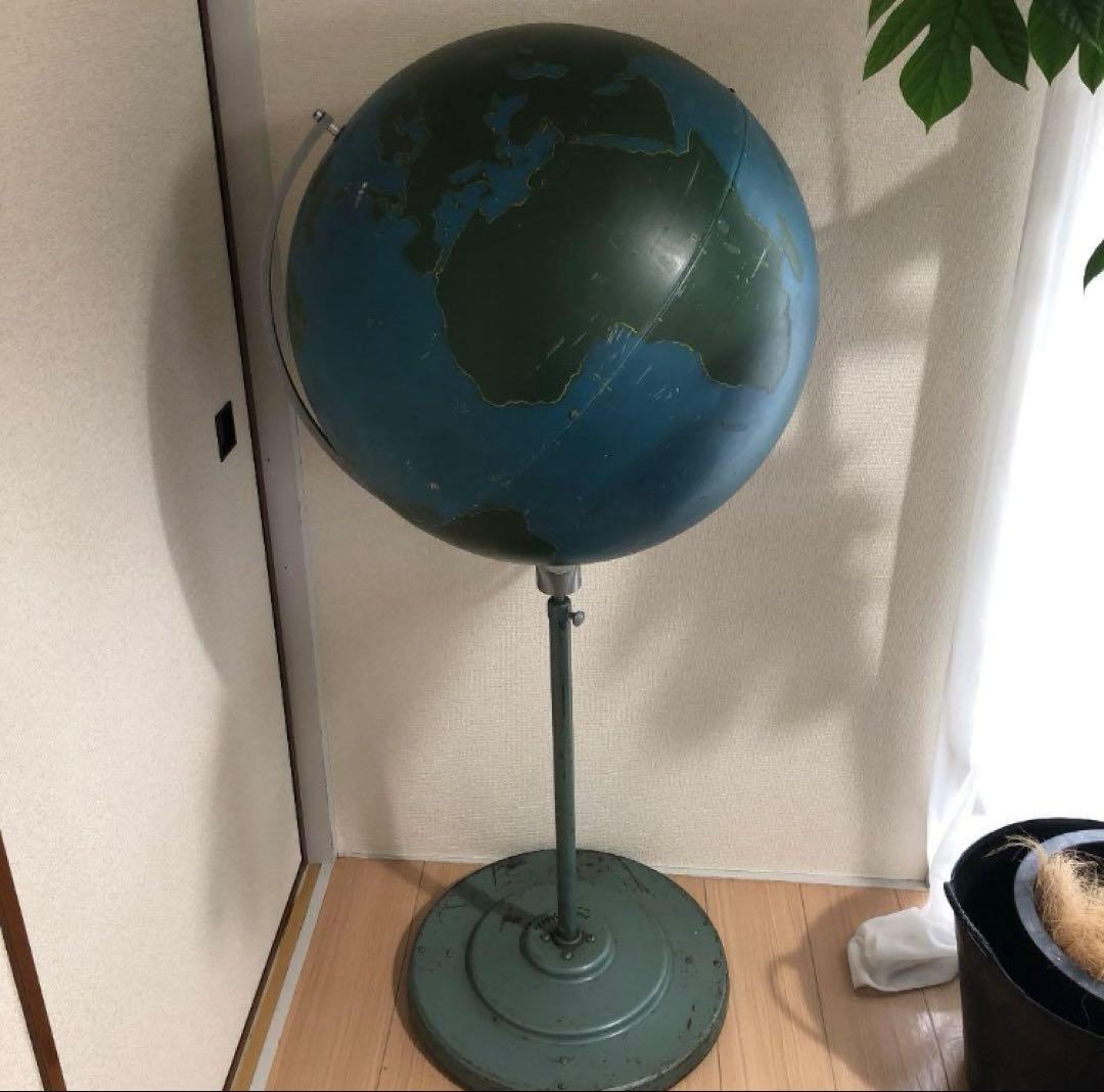 置物 ANTIQUE (A.J.NYSTROM&CO ) MILITARY GLOBE