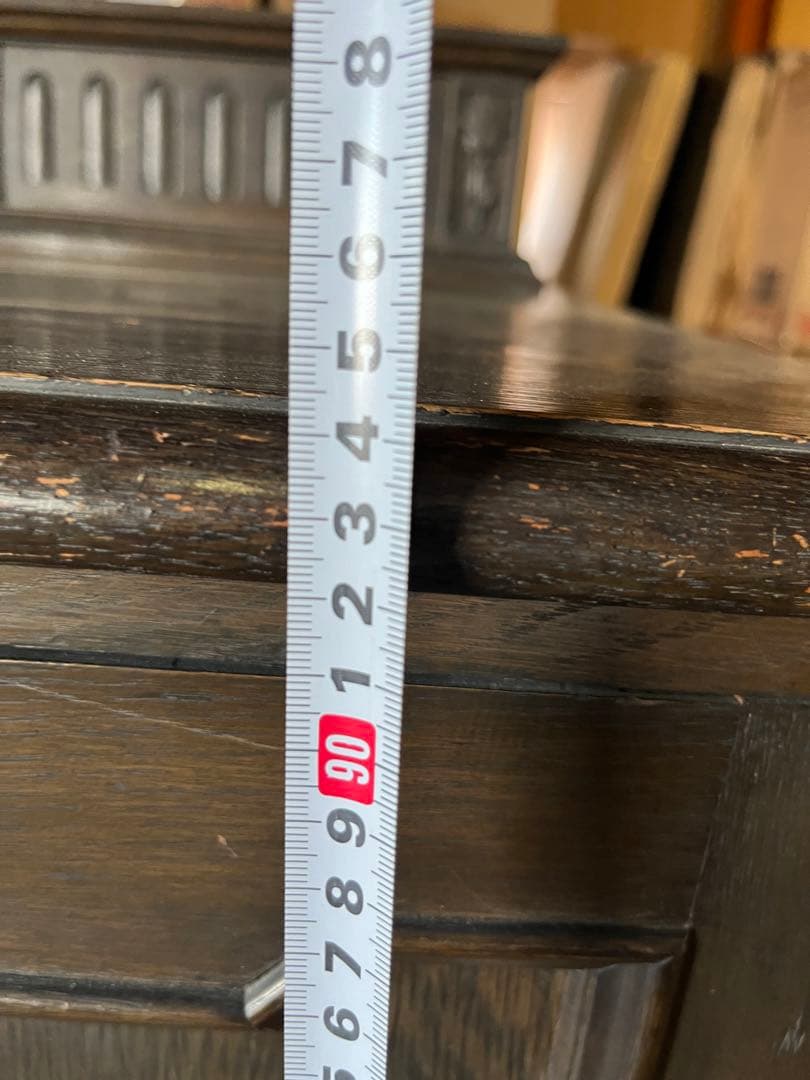 カウンター家具　レジ台　飾り棚ダークブラウン 木製 クラシックスタイル 収納家具