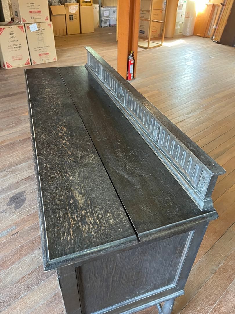 カウンター家具　レジ台　飾り棚ダークブラウン 木製 クラシックスタイル 収納家具