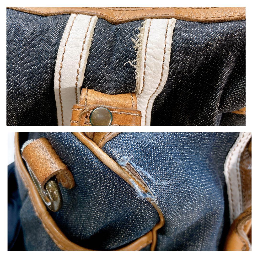 ✨激レア✨BURBERRY バーバリー 2wayミニボストン デニム ロゴ 金具