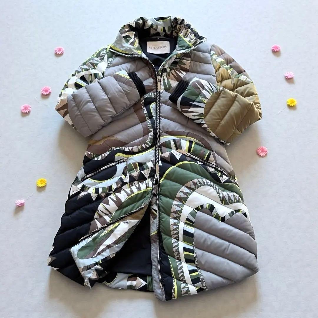 美品✨エミリオプッチ ダウンコート 希少カラー　総柄　ローマ製　38