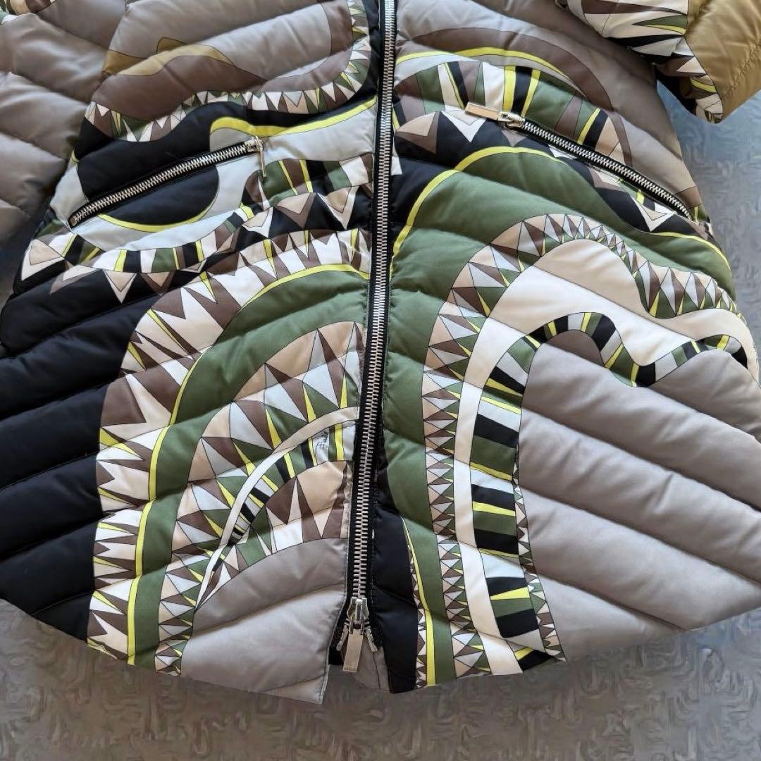 美品✨エミリオプッチ ダウンコート 希少カラー　総柄　ローマ製　38