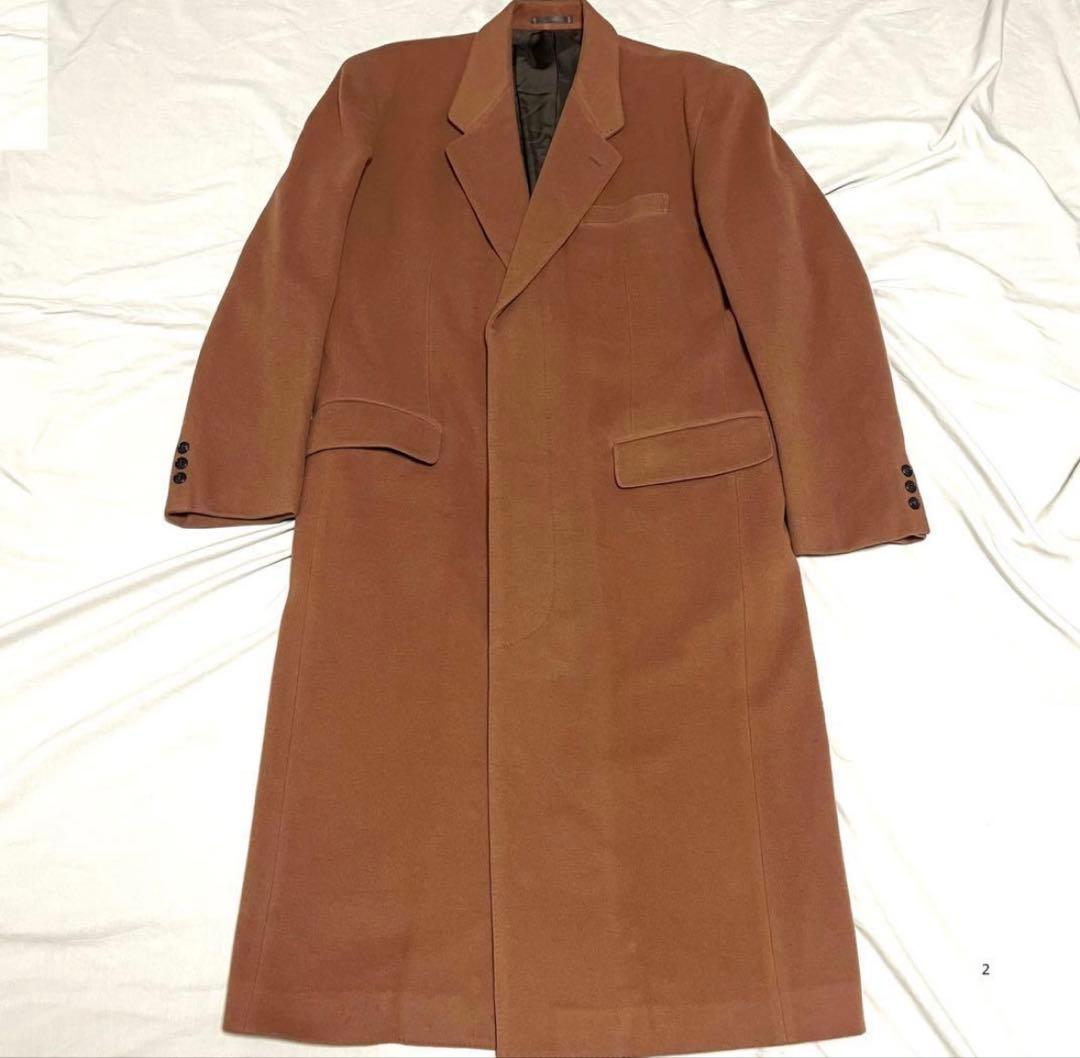 テツ コムサデモード　ロングチェスターコート　マキシ丈　カシミヤ40% XL