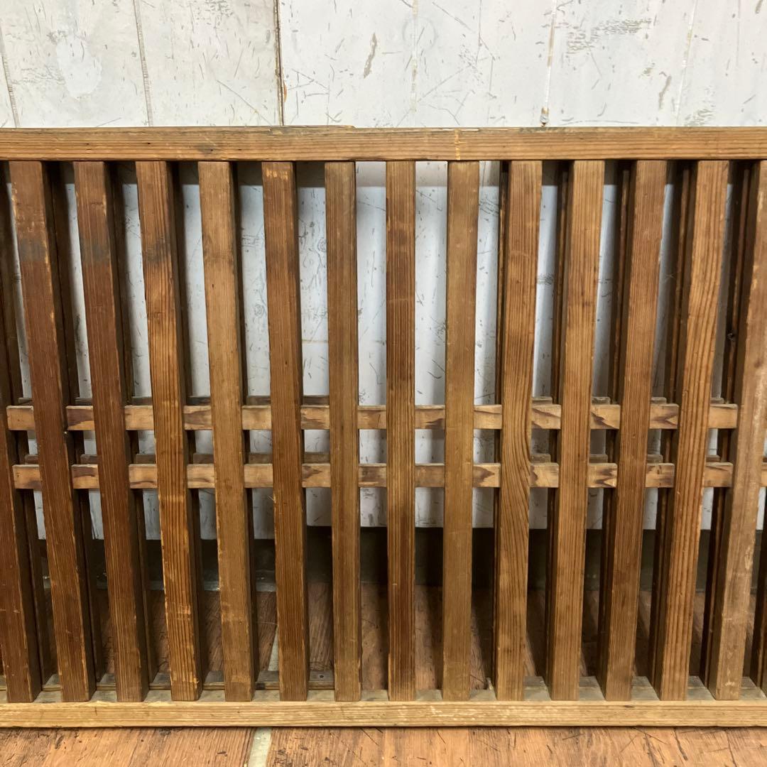 B-2 昭和レトロ 木製 帳場囲い 帳場格子 折りたたみ式 フェンス 間仕切り