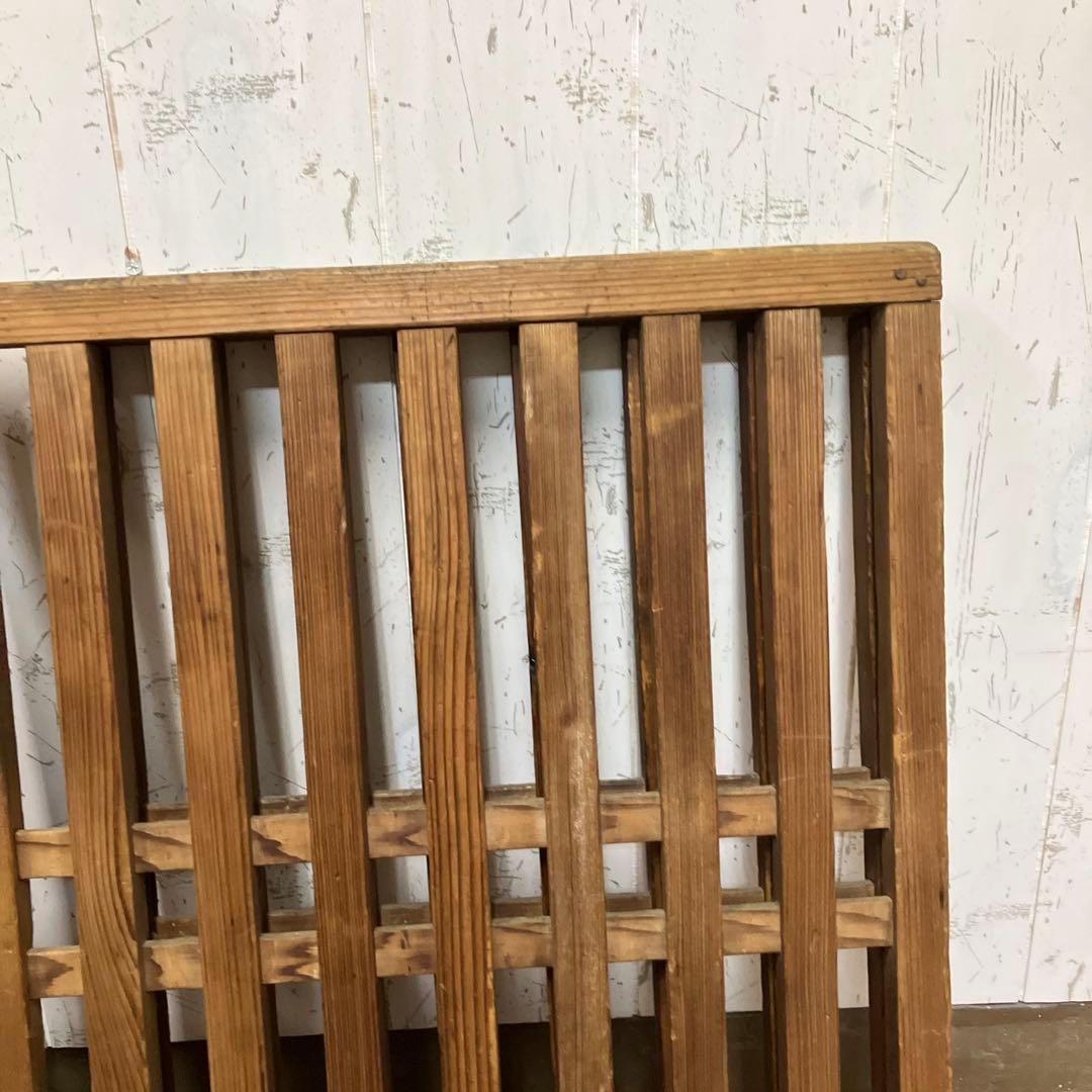 B-2 昭和レトロ 木製 帳場囲い 帳場格子 折りたたみ式 フェンス 間仕切り