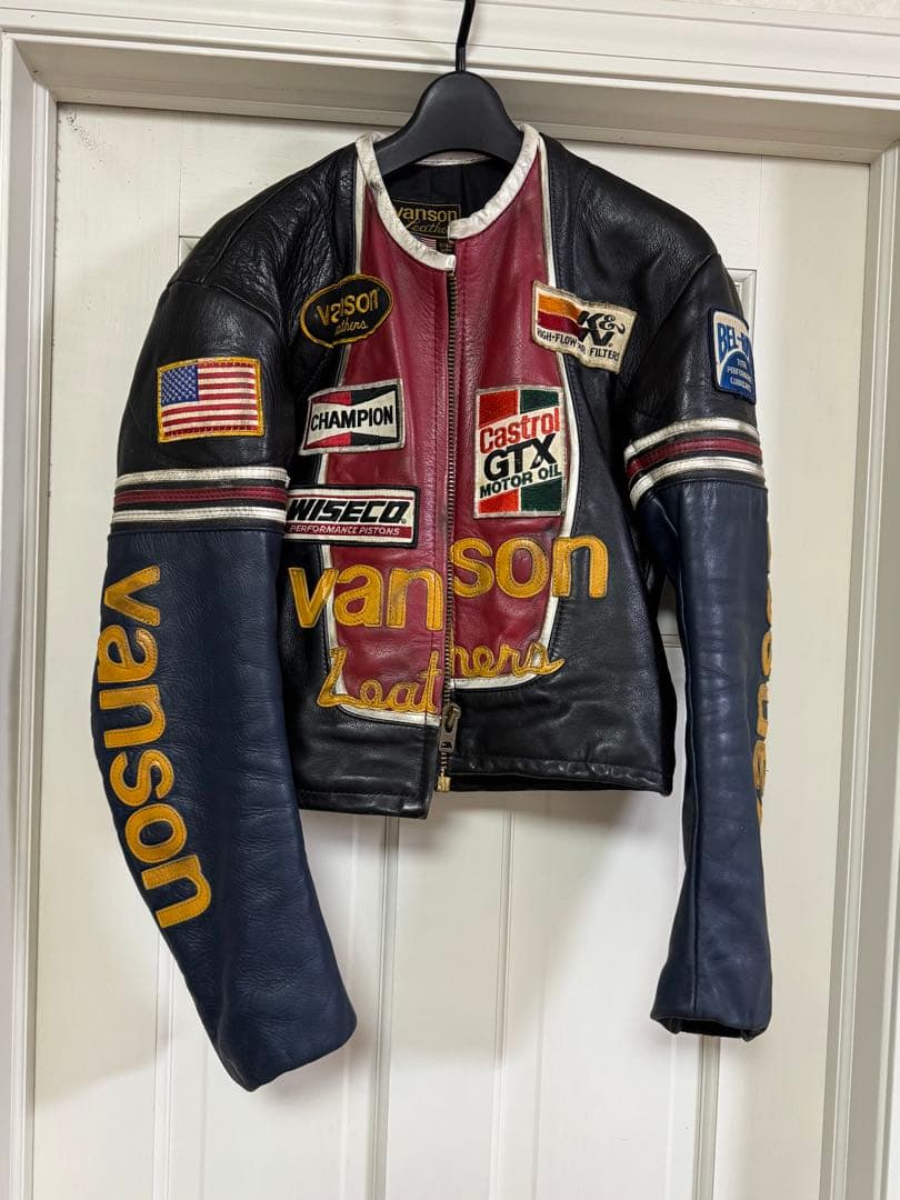 ‪*‬様 Vanson レザージャケット バイカー用　38 Mサイズ