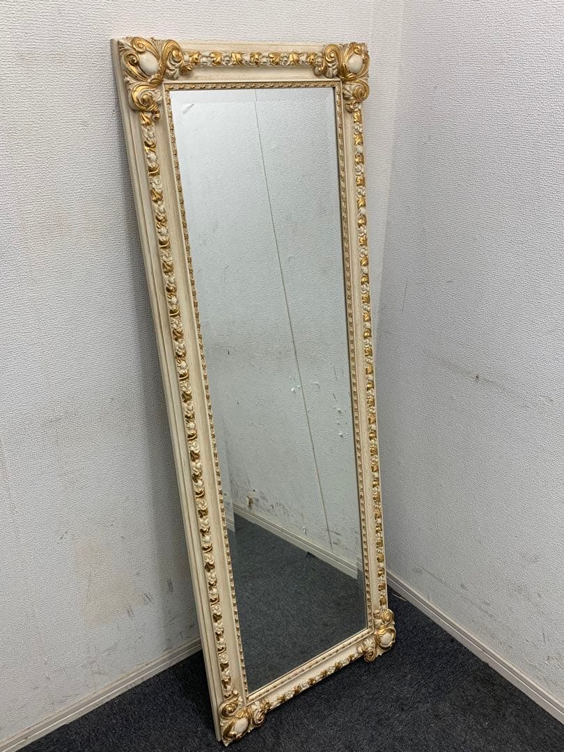 直引限定　イタリア製　姿見　壁掛け　鏡　ミラー　ヴィンテージ　エレガント