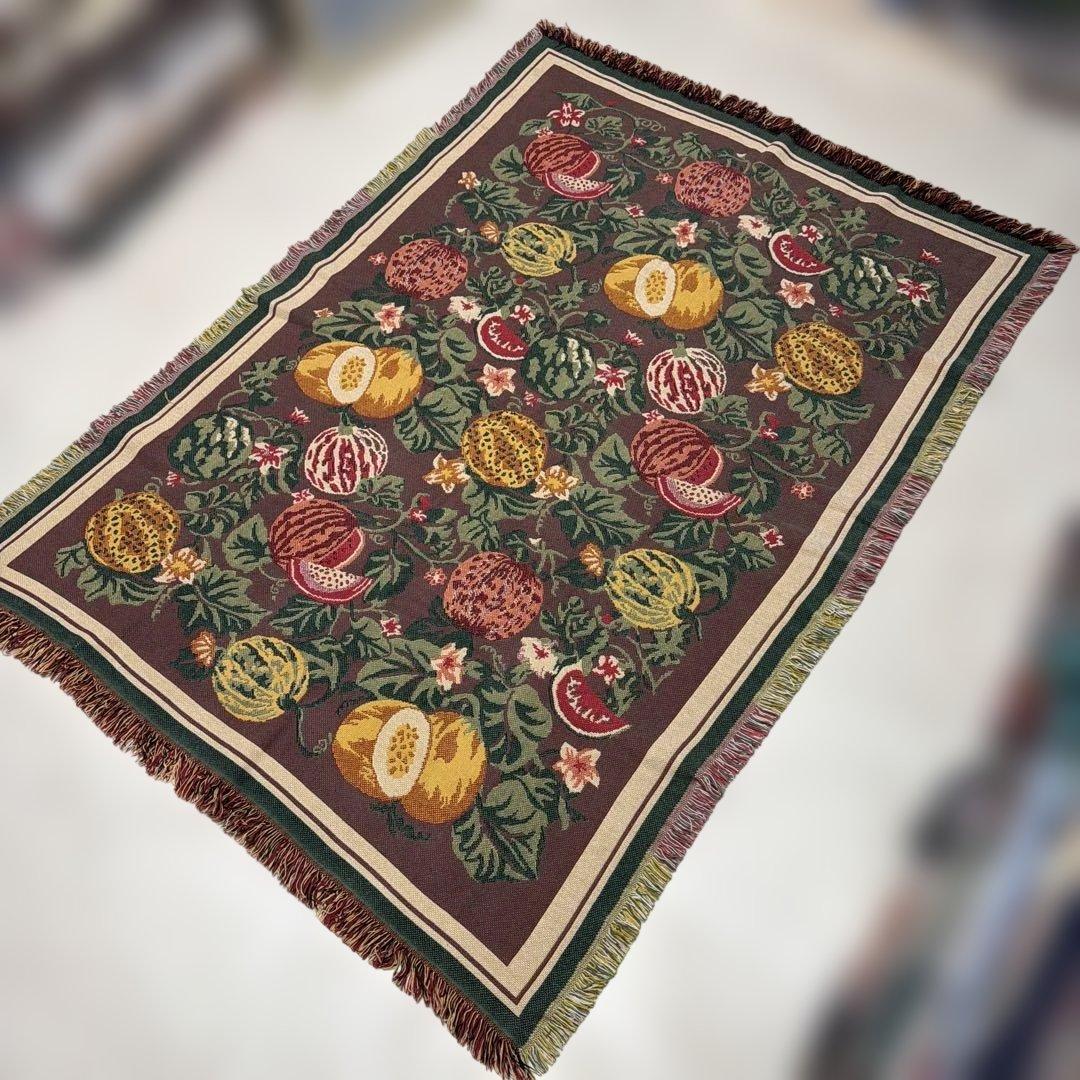 西瓜　スイカ　マルチカバー　ソファカバー　ヴィンテージラグ　180x128