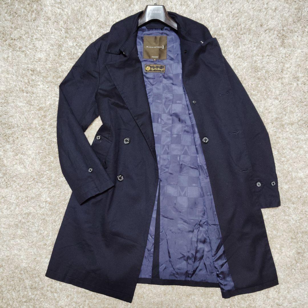 美品 マッキントッシュ ロロピアーナ トレンチコート ネイビー 40