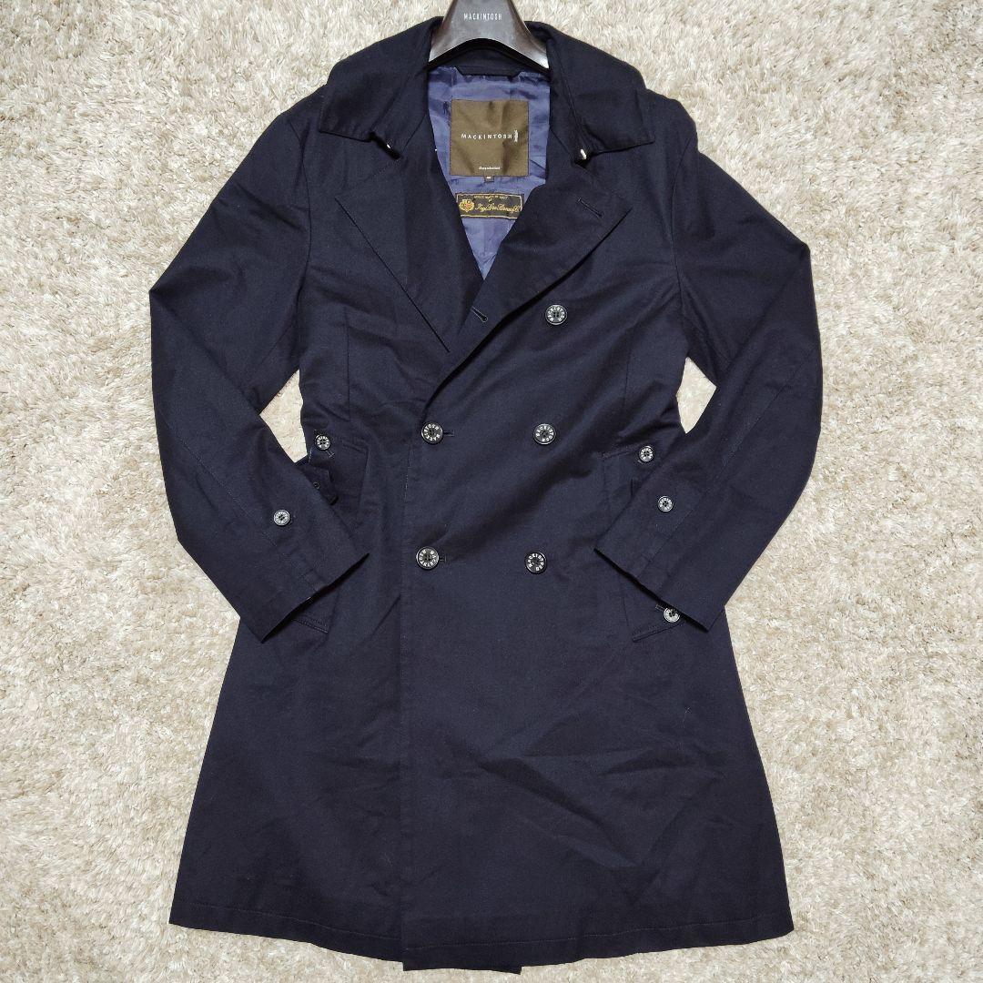 美品 マッキントッシュ ロロピアーナ トレンチコート ネイビー 40