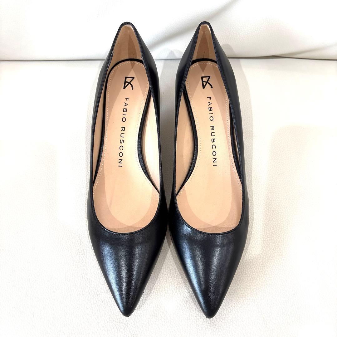 ファビオルスコーニ　ソフト レザー パンプス　ブラック　イタリア製　サイズ36