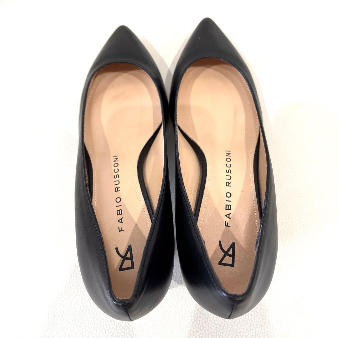 ファビオルスコーニ　ソフト レザー パンプス　ブラック　イタリア製　サイズ36