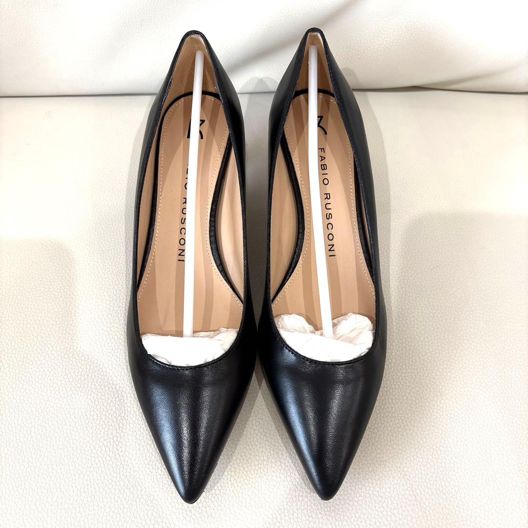ファビオルスコーニ　ソフト レザー パンプス　ブラック　イタリア製　サイズ36